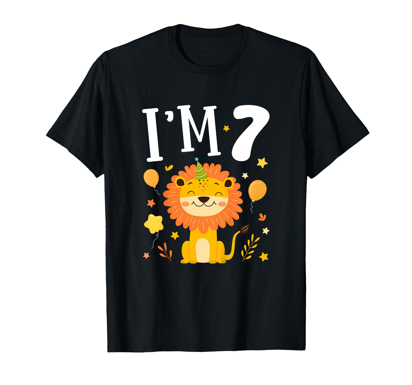 Kids 7th Lion Birthday Party 7 Year Old Lions Birthday T-Shirt