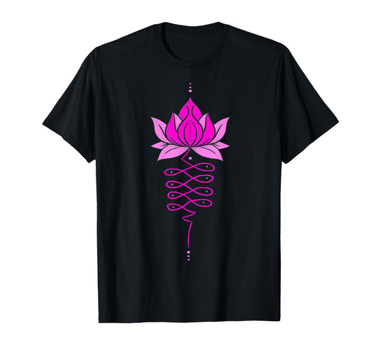 Unalome Lotus Flower Tree Mandala Tattoo Boho Zen Yoga T-Shirt