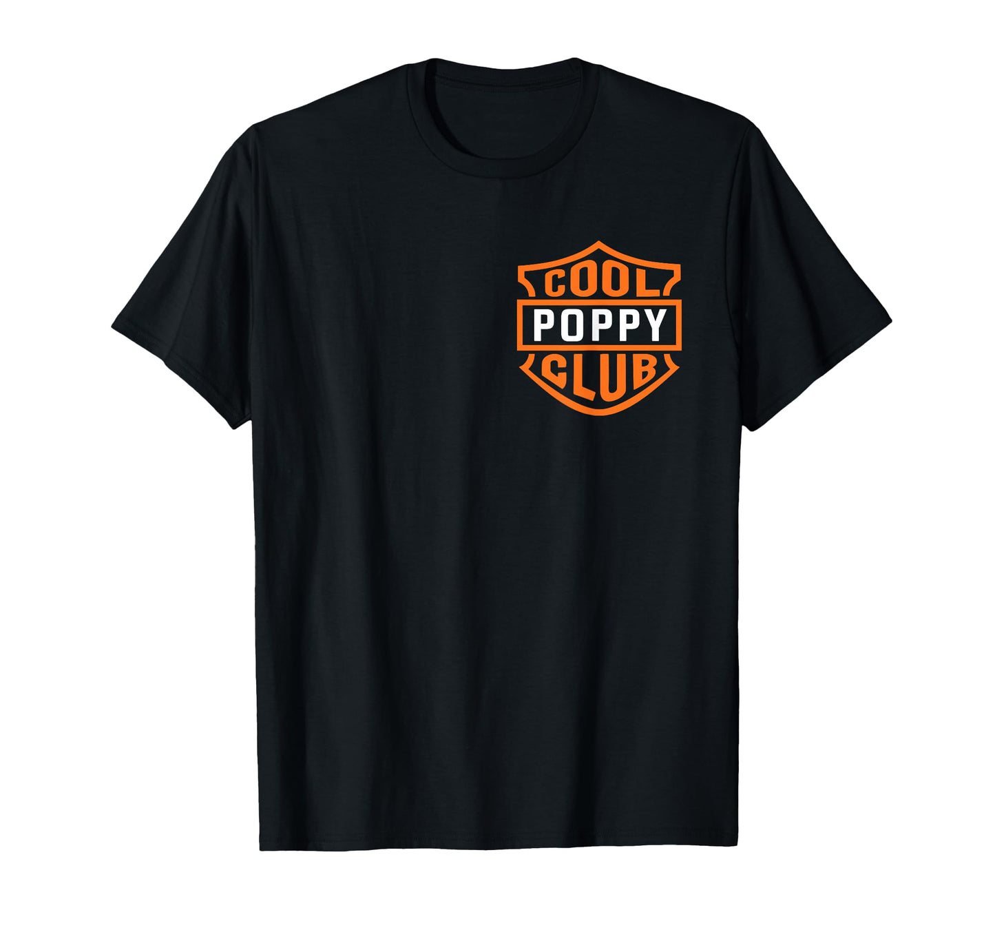 Retro Cool Poppy Club Funny Father's Day Matching Pocket T-Shirt