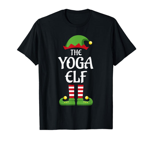 Yoga Elf Family Matching Group Christmas T-Shirt