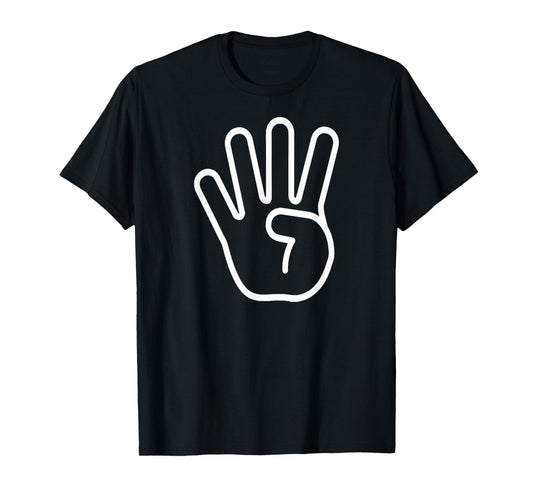 Kids 4th Birthday Fingers Four Years Old Boys Girls T-Shirt