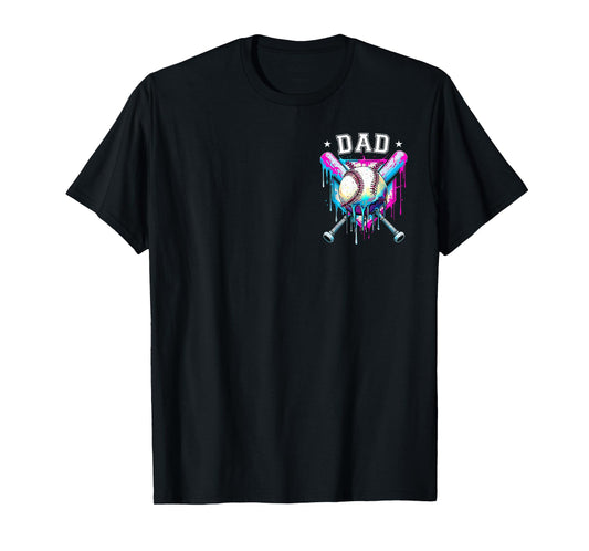 Baseball Ice Cream Drip Dad and Mom of The Birthday Boy T-Shirt