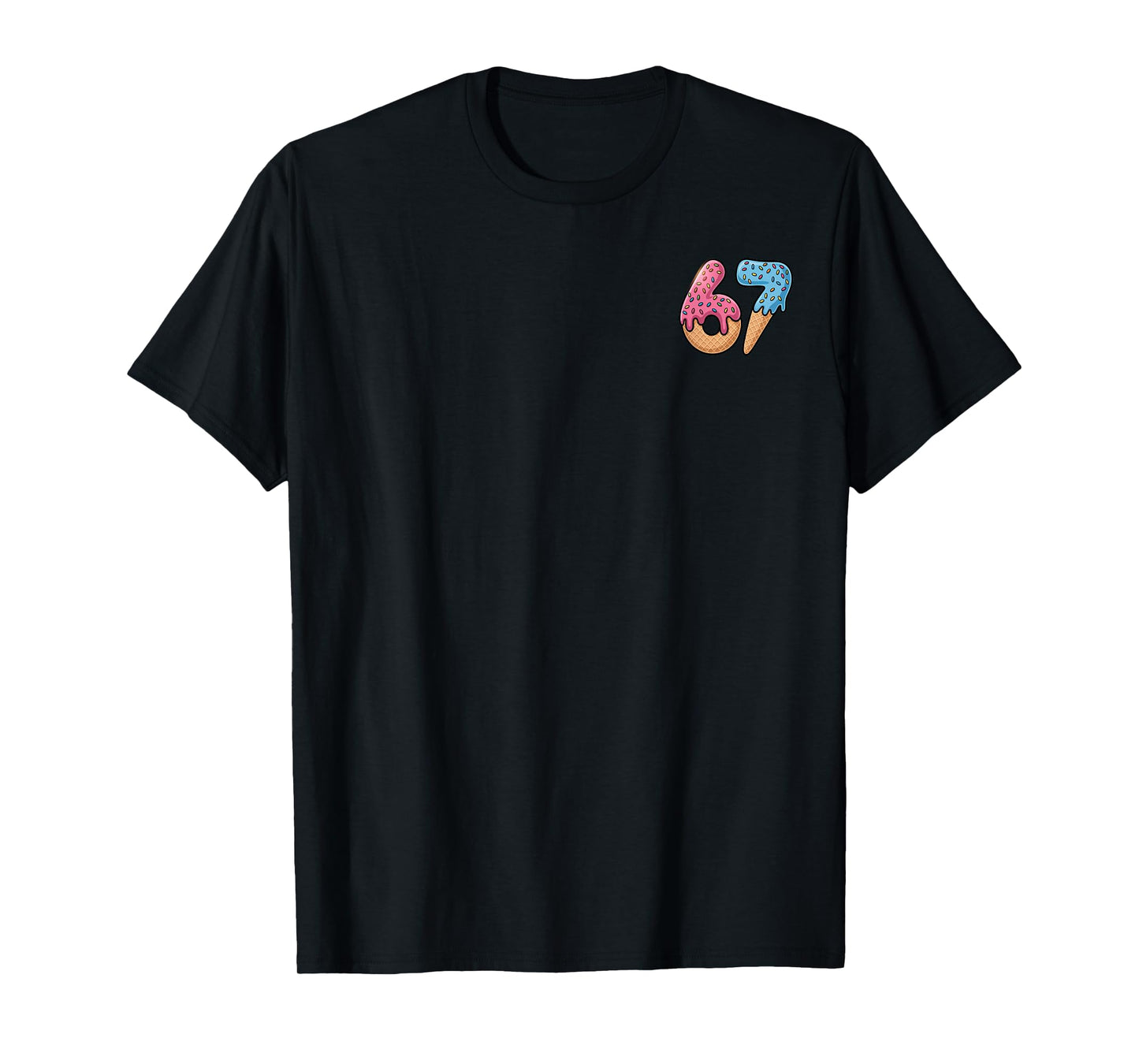 67 Ice Cream Drip Meme Funny Six Seven Gen Alpha Slang T-Shirt