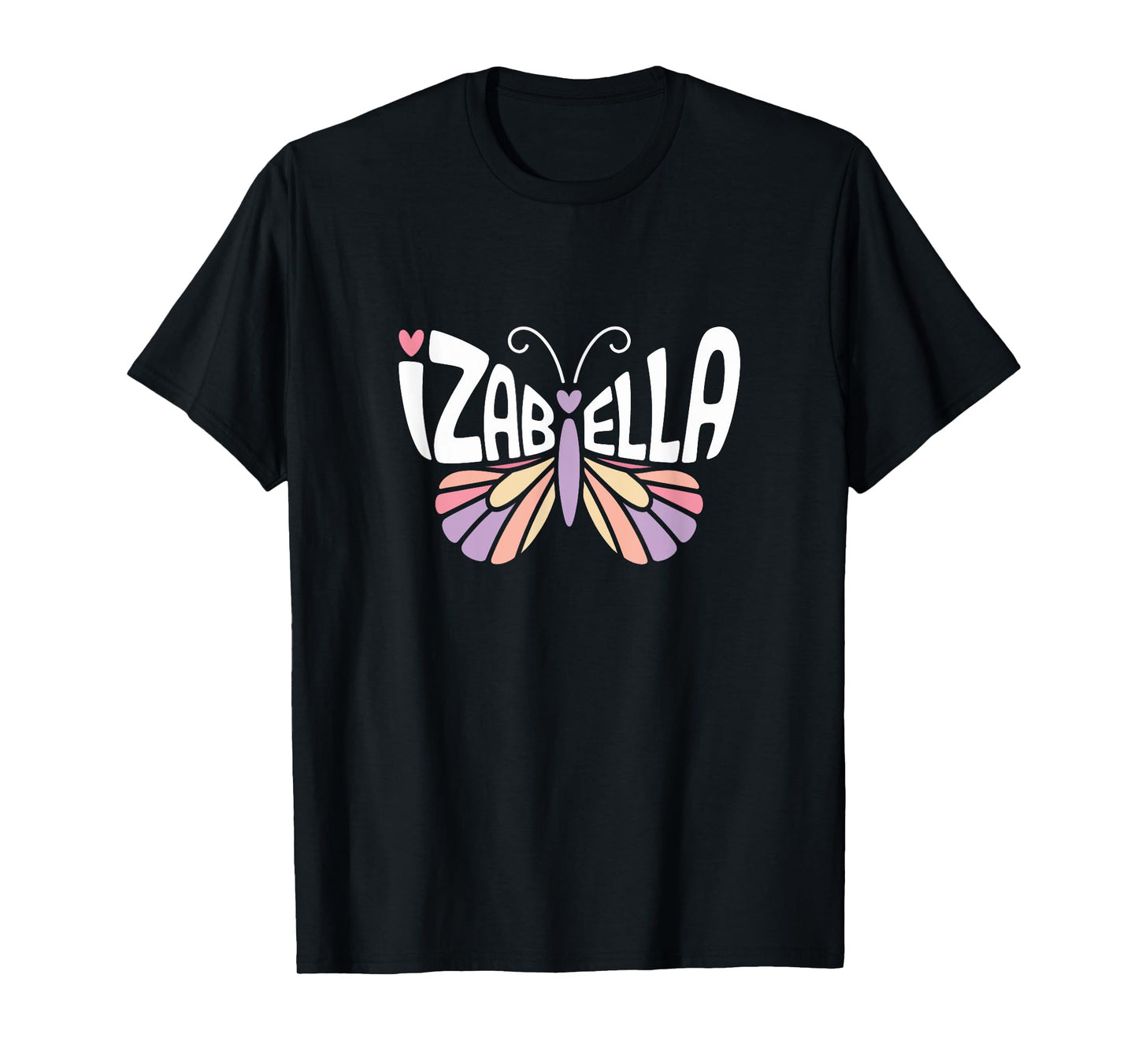 Izabella Butterfly - Personalized Cute Name Word Art T-Shirt