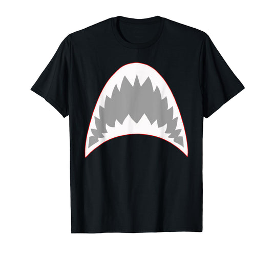 Shark Mouth Jaw Lazy Easy Costume For Halloween Party T-Shirt