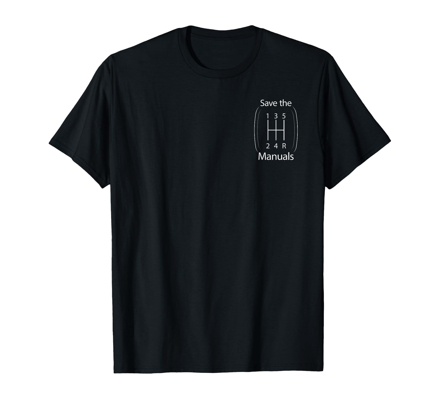 Save the Manuals Gear Shift Car Minimalist T-Shirt