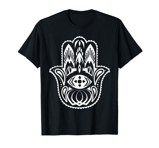 Spiritual Hamsa Hand Fatima Palm Good Luck Eye Khamsa Gifts T-Shirt