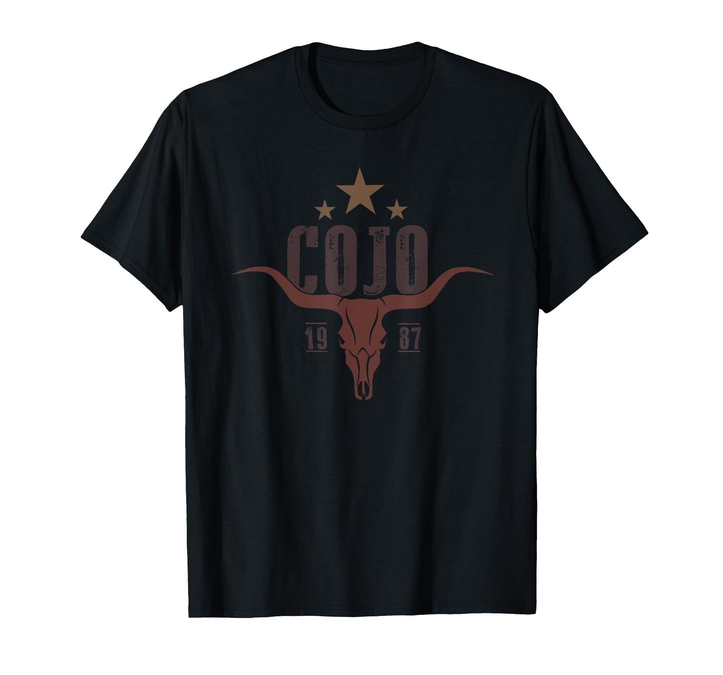 Vintage Rodeo Cojo Western Deserts Bull-Skull Cowhide Cojo T-Shirt
