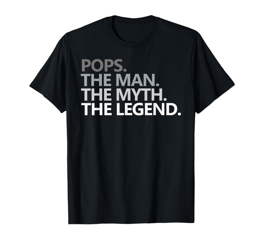 POPS THE MAN THE MYTH THE LEGEND Father's Day Gift Grandpa T-Shirt