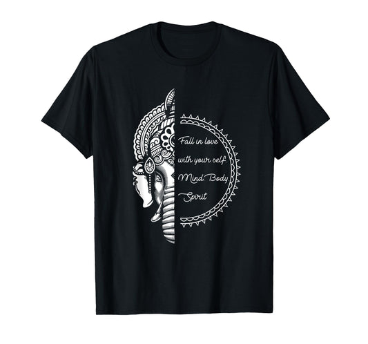 Spiritual Yoga Love Your Self Meditation Elephant Ganesha T-Shirt