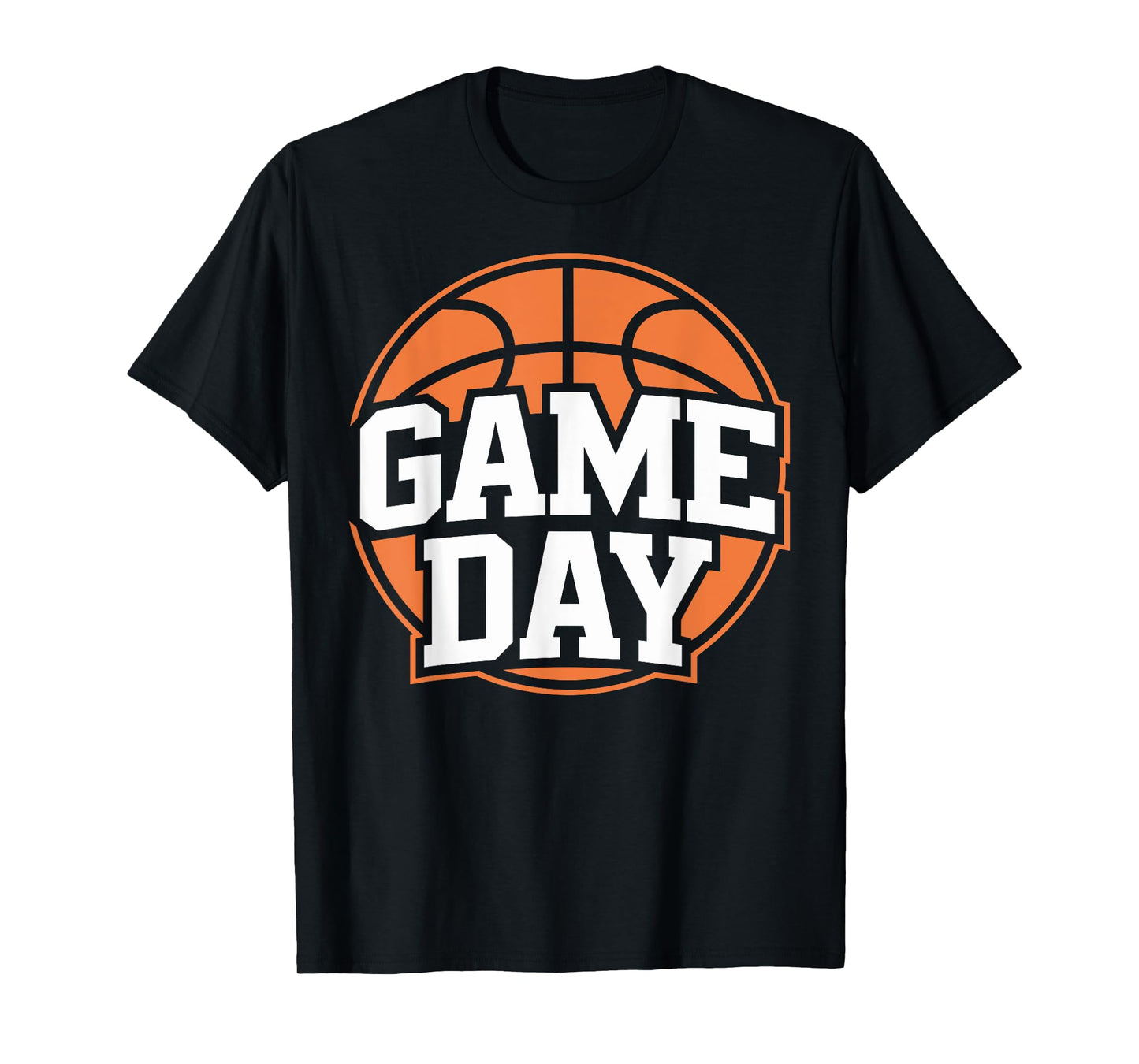 Game Day Basketball Sport Player Orange Ball Cool Graphic T-Shirt
