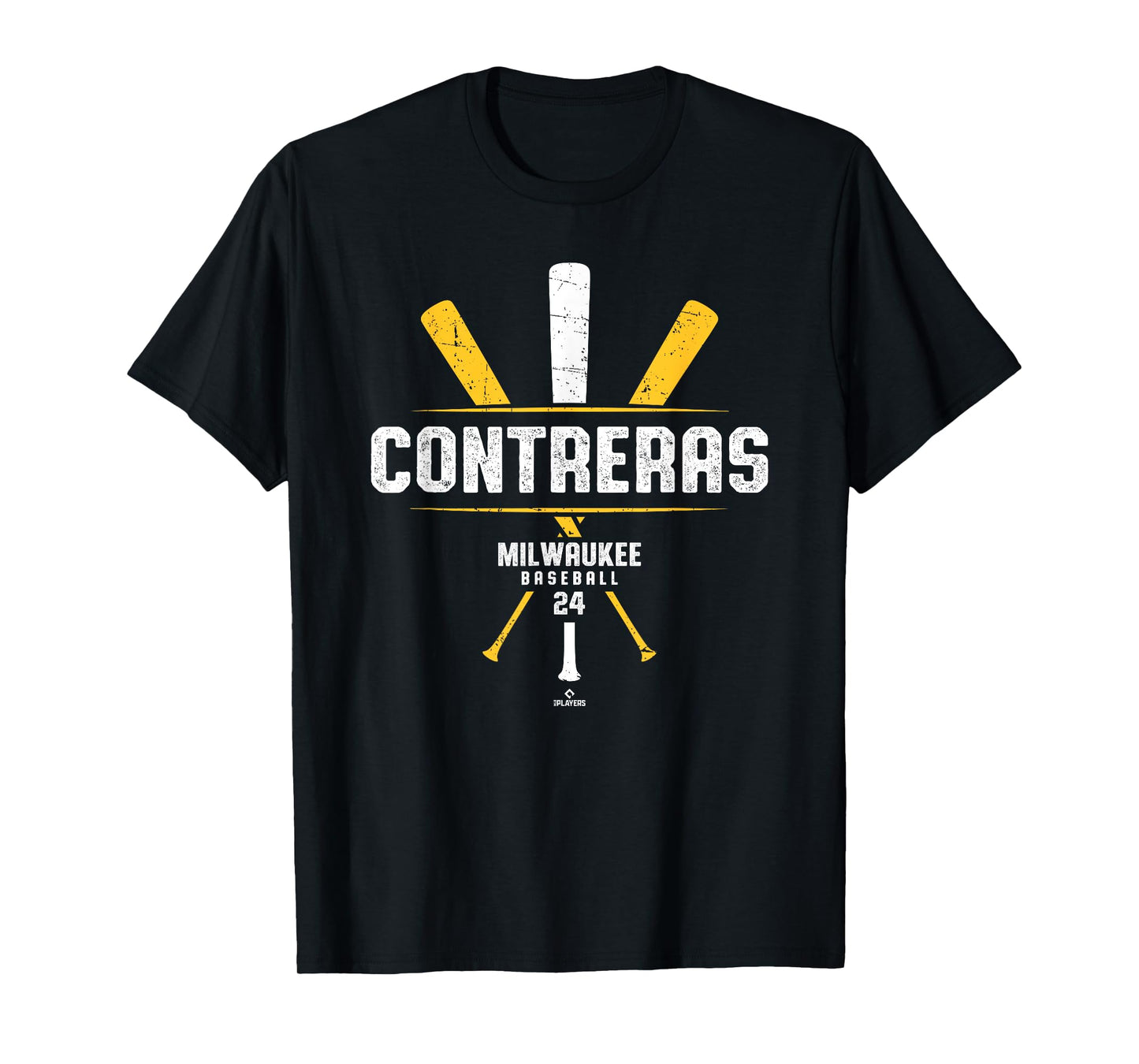 Vintage Baseball Bat Gameday William Contreras Milwaukee T-Shirt