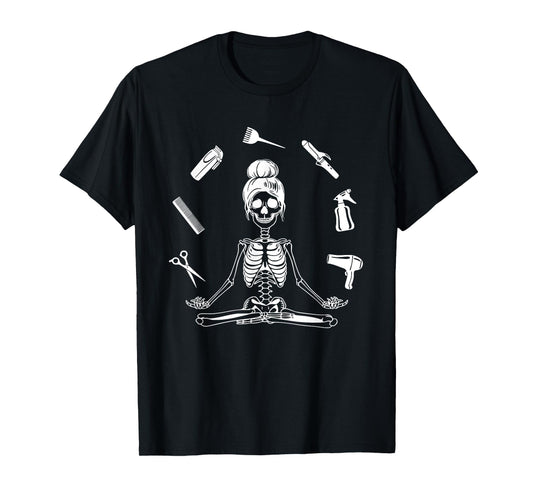 Hair Stylist Skeleton Hairdresser Hairstylist T-Shirt
