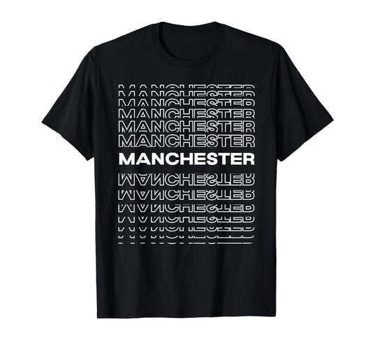 Minimalist City - United Kingdom Modern Manchester T-Shirt