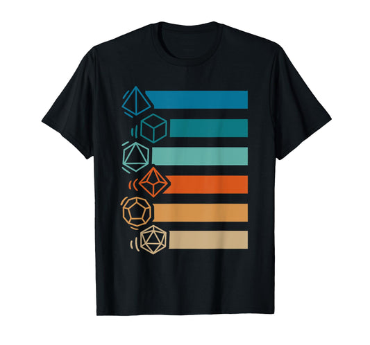 RPG Gamer Retro Polyhedral D20 Dice Set Nerdy Men Women Kids T-Shirt