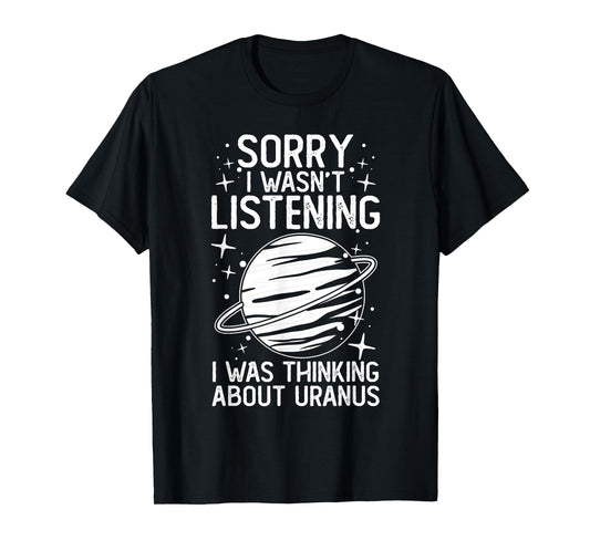 Uranus Planet Ring Solar System Gas Atmosphere Space T-Shirt