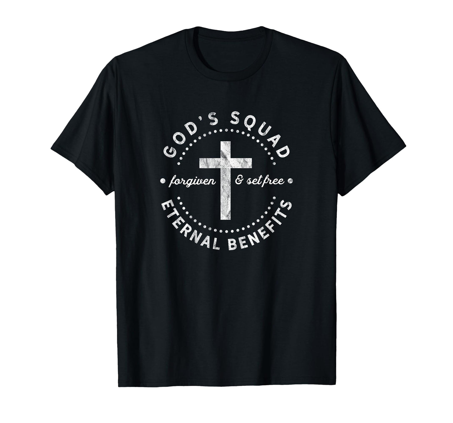 Christian T Shirt God's Squad Forgiven Cross Group Tshirt T-Shirt