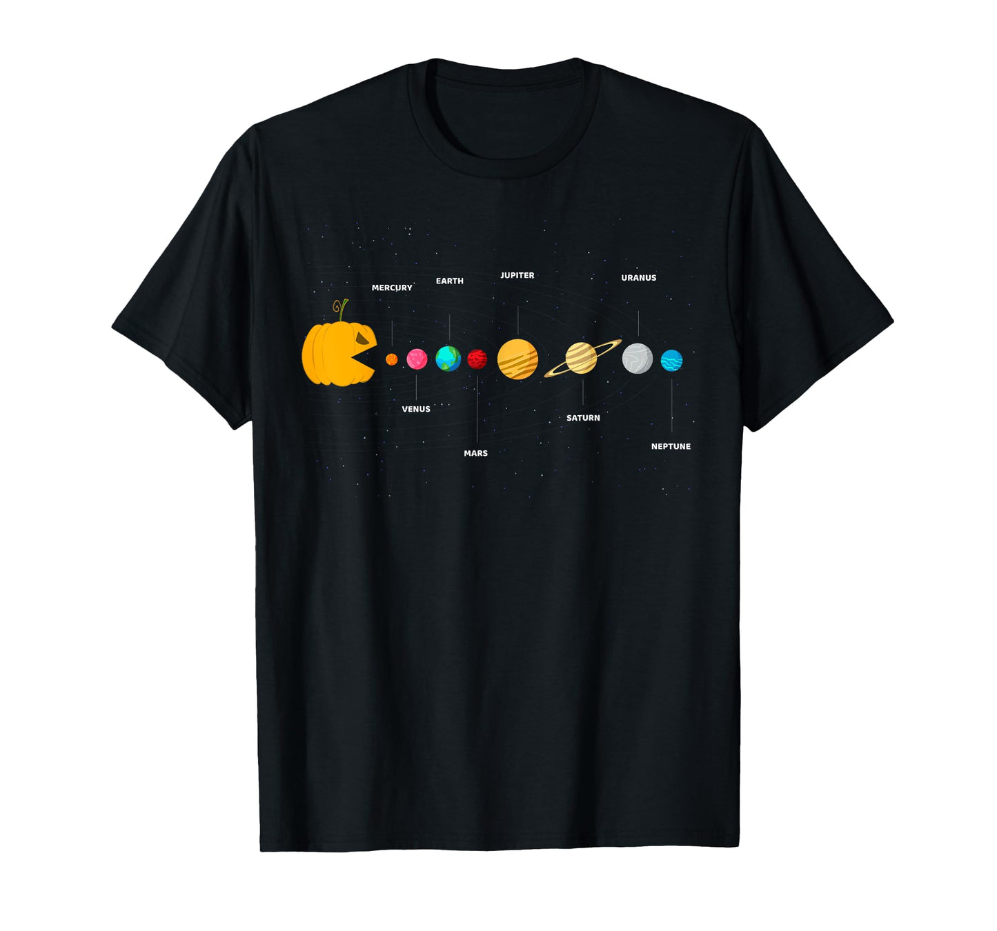 Funny Halloween Pumpkin Solar System Video Games Men Women T-Shirt