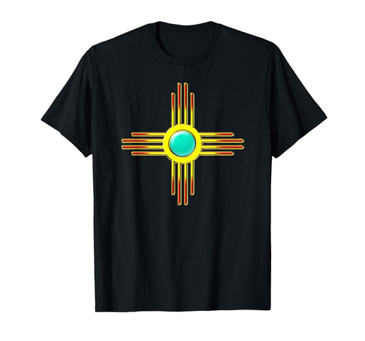 Zia Symbol New Mexico State Flag Banner Sun First Nation T-Shirt