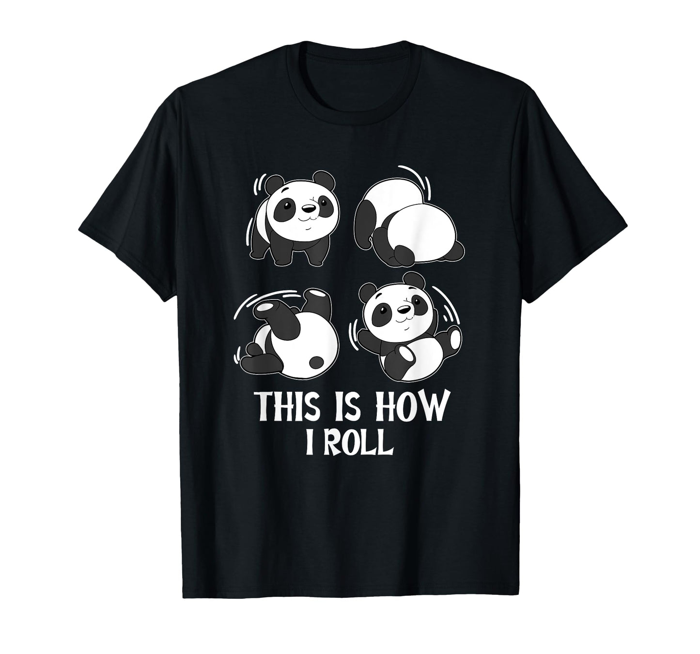 Cute This Is How I Roll Panda Yoga Somersault Tumble Pandas T-Shirt