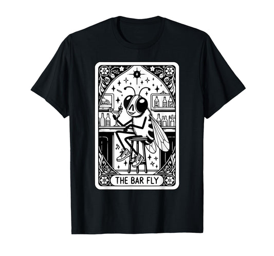 Bartender Tarot Card Cute Fly Cocktail Witchy Vibes Alcohol T-Shirt