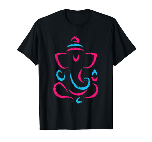 Yoga Hindu Indian Meditation Deepavali Diwali Rangoli Ganesh T-Shirt