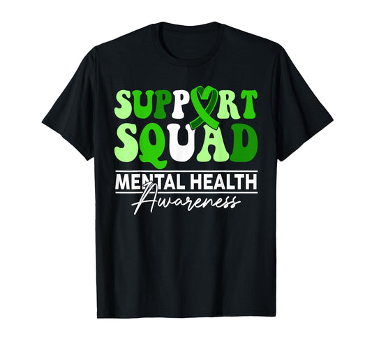 Support Squad Sunflower Hair Mental Health Awareness T-Shirt