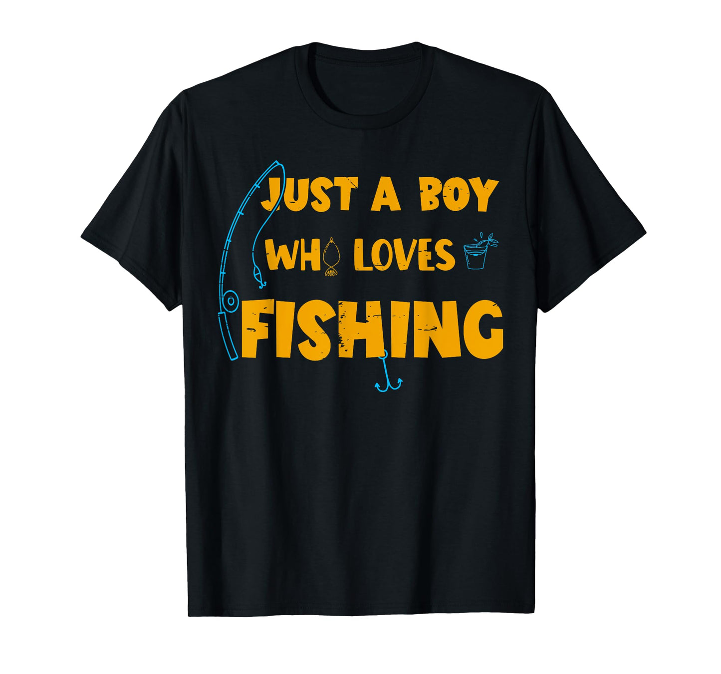Just A Boy Who Loves Fishing Cute Boys Fishing T-Shirt