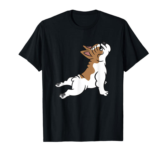 Cute French Bulldog Dog Yoga French Bulldog Men Women Girls Kids T-Shirt