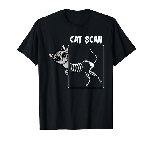 Cat Scan CT Funny Cat X Ray Pun Meme Rad Tech Cat Lover T-Shirt for Men Women Girls Kids