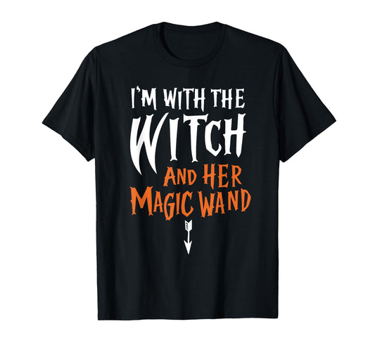 I'm With The Witch and her Magic Wand Mens Adult T-Shirt