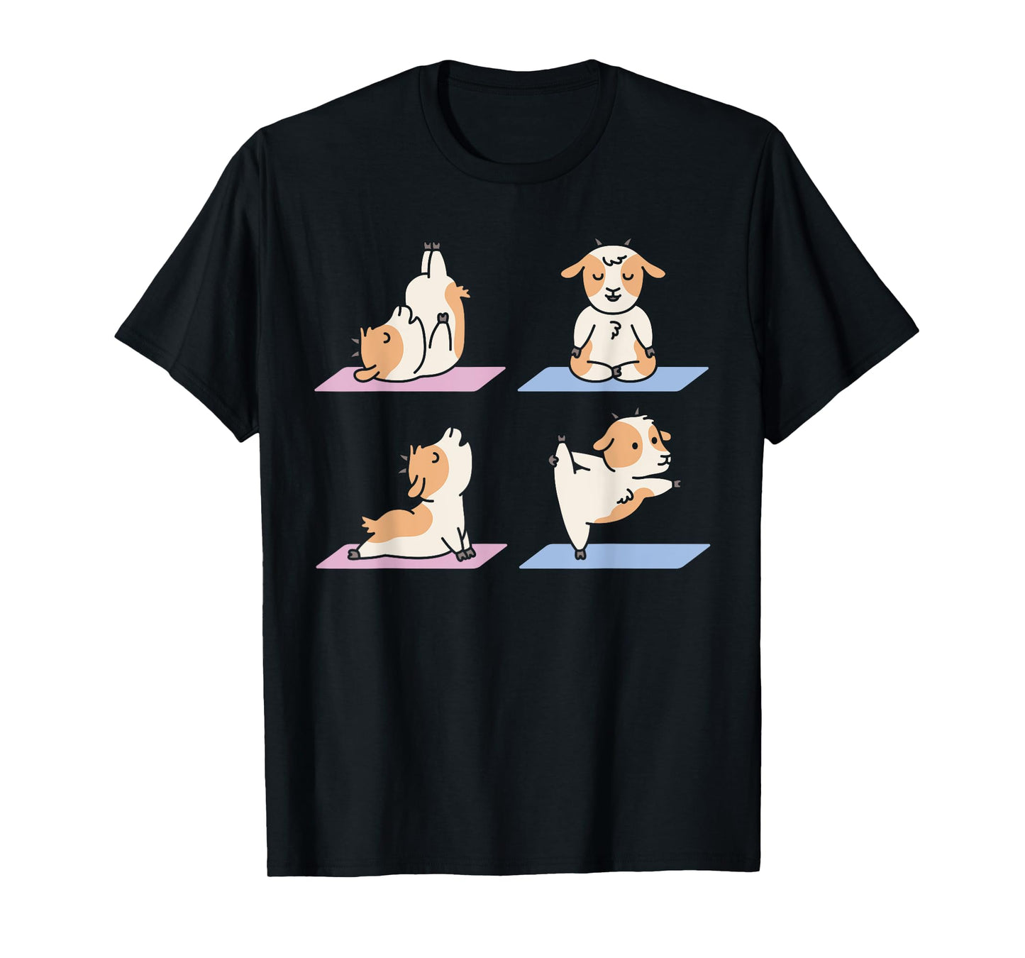 Goat Cute Yoga Animal Poses Yogi Goat Yoga T-Shirt