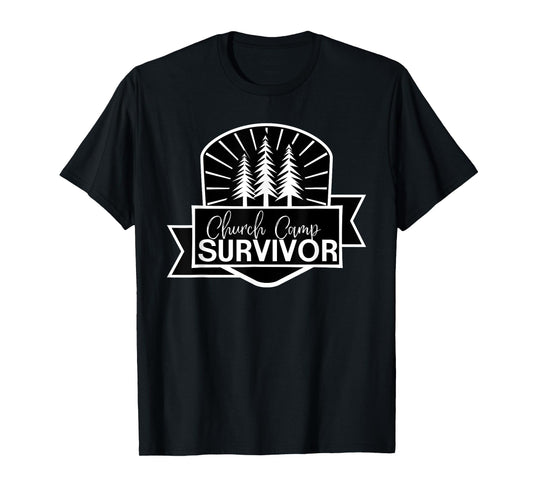 Church Camp Survivor I Survived Summer Camp Christian Tee T-Shirt