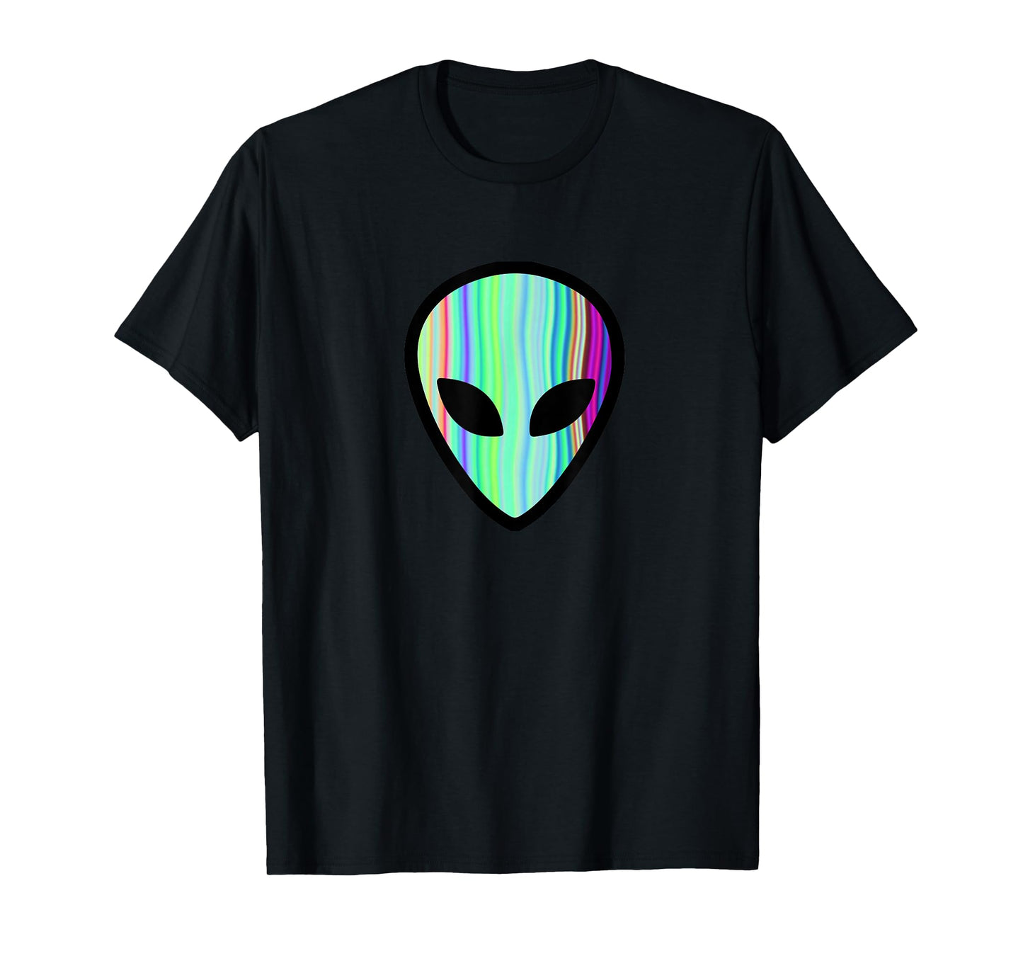 Alien Head - Holographic Cute UFO Tshirt Tee T-Shirt
