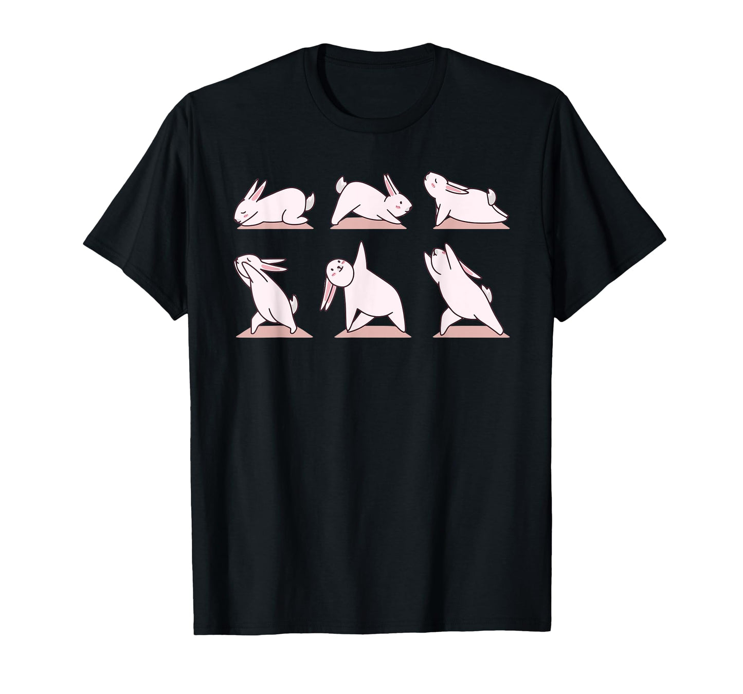 Cute Bunny Yoga Rabbit Poses and Meditation funny T-Shirt