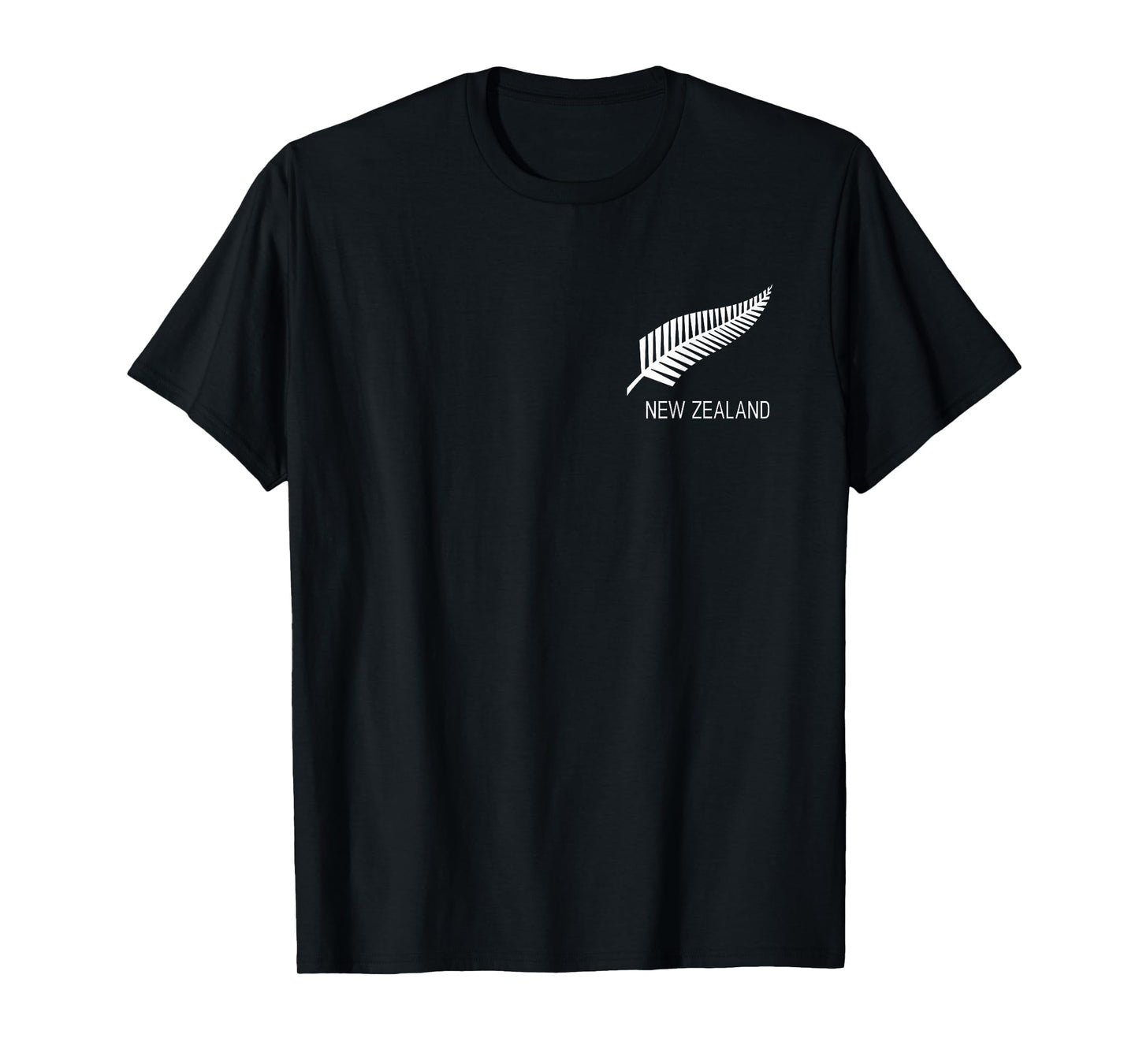 Black New Zealand Fern Shirt Mens Black Proud Kiwi NZ Rugby T-Shirt