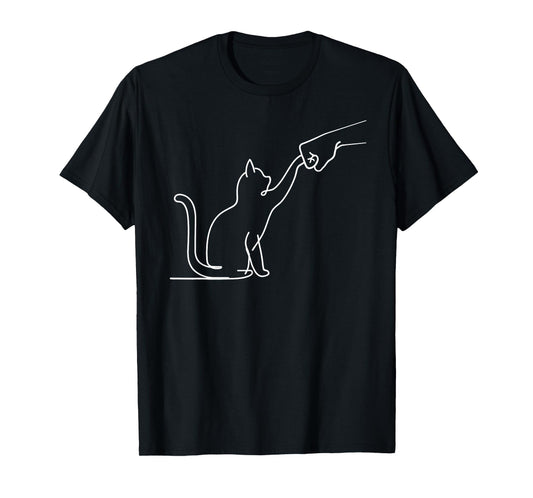 Cute Pet Tee I Love My Cat Best Friend Fist Bump Paw Cat T-Shirt