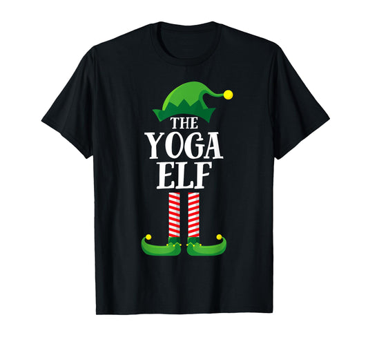Yoga Elf Matching Family Group Christmas Party T-Shirt