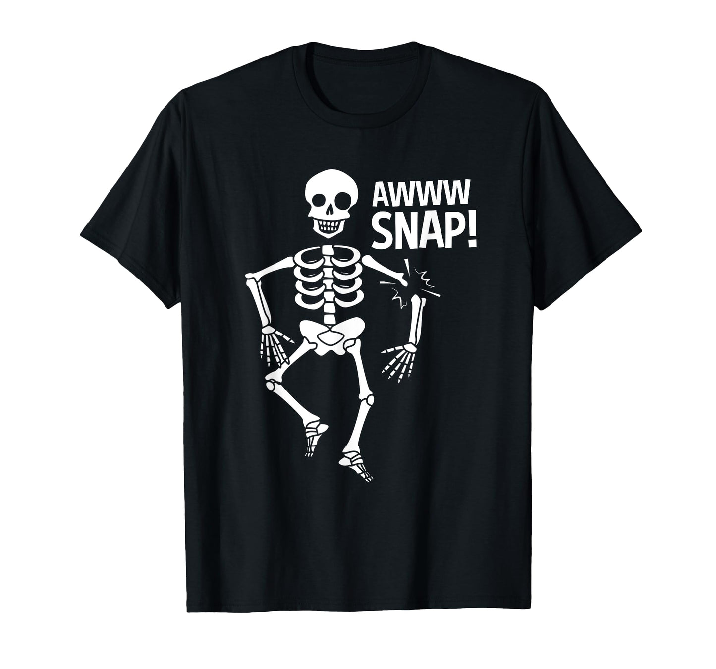 Broken Arm Halloween Aww Snap Skeleton T-Shirt