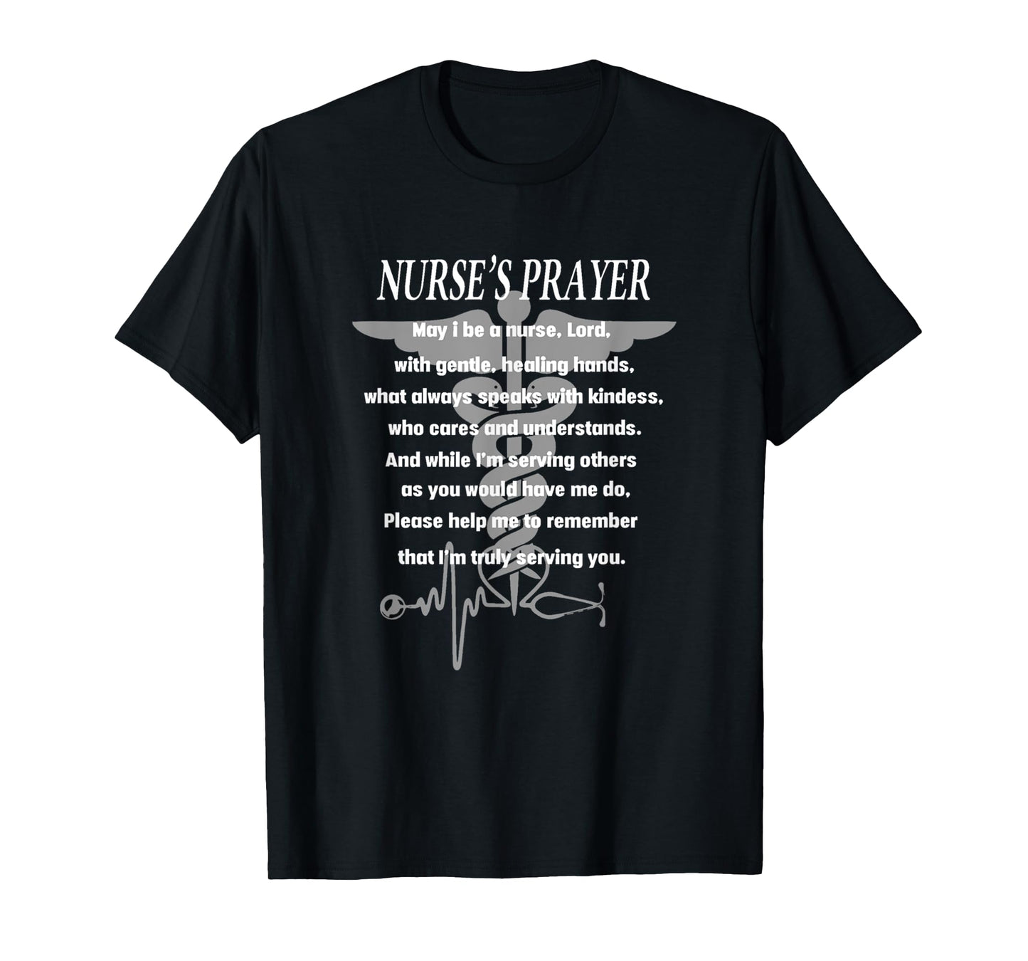 Best Nurse Tees Christian Nurse T-Shirt - Unisex Adult, 3X-Large, Black, Short Sleeve, Regular Fit, Modern, U-Neck, T-Shirt