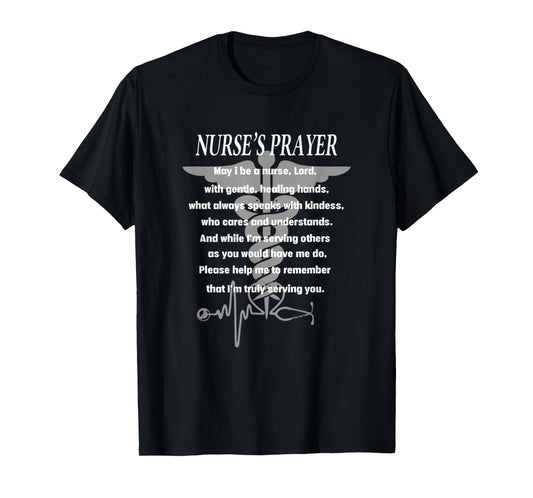 Best Nurse Tees Christian Nurse T-Shirt - Unisex Adult, 3X-Large, Black, Short Sleeve, Regular Fit, Modern, U-Neck, T-Shirt