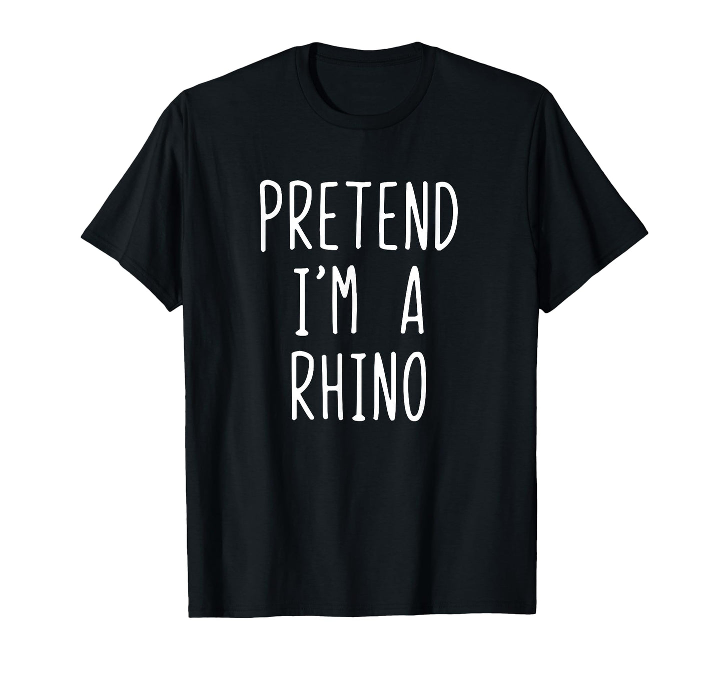 Pretend I'm A Rhino Costume Halloween Lazy Adult Rhinoceros T-Shirt