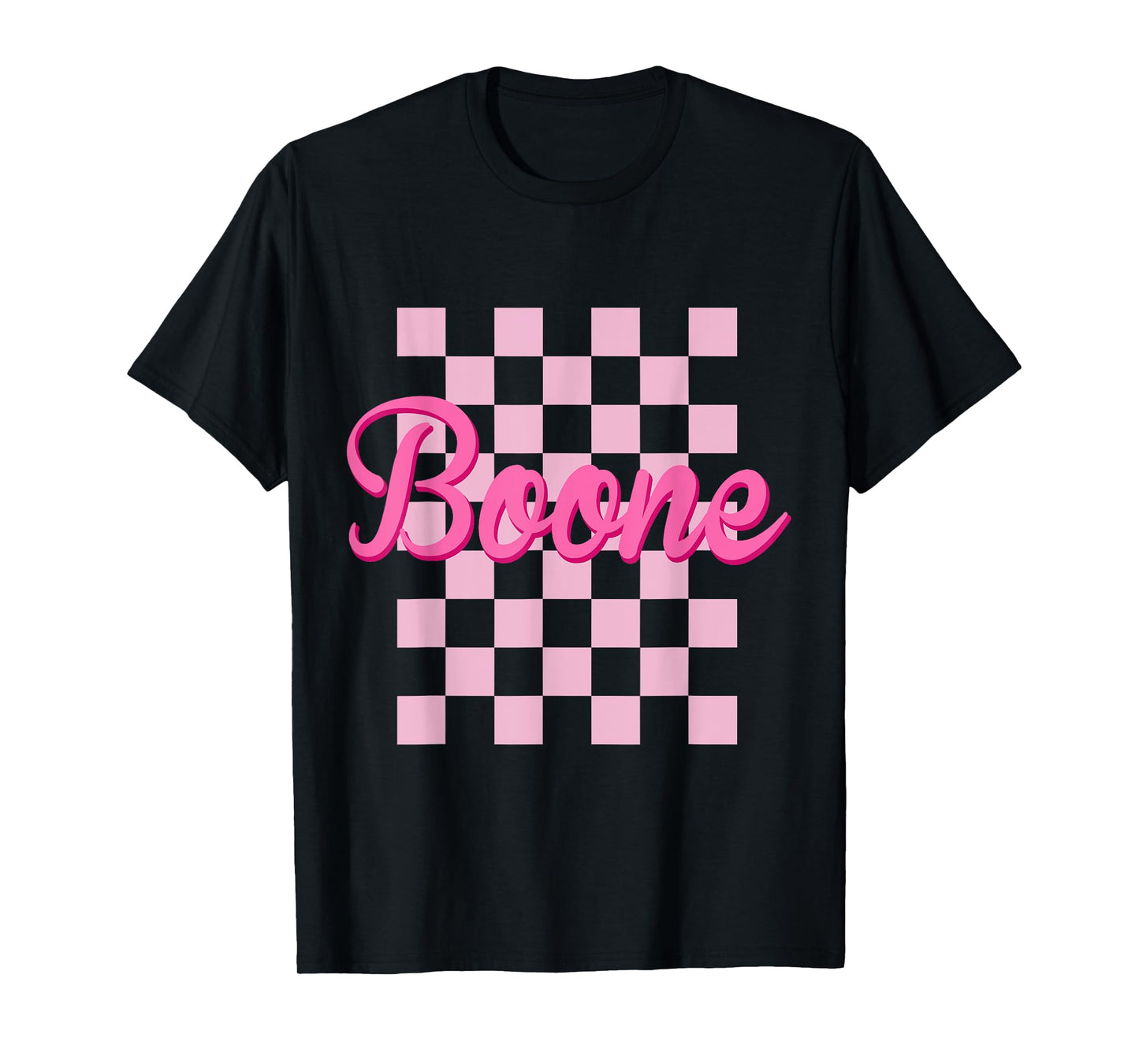 Boone Checkered First Name-d Boy Girl Birth-Day T-Shirt