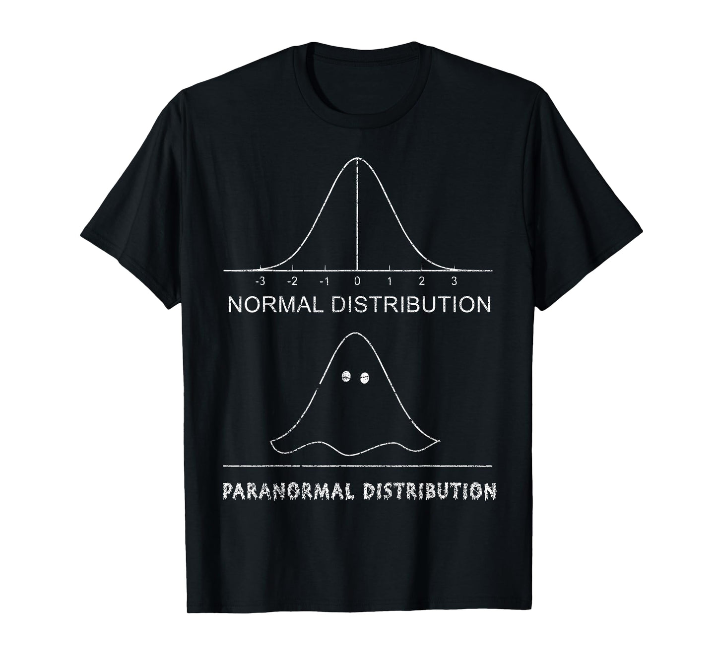 Normal Paranormal Distribution Funny Math Ghost Halloween T-Shirt