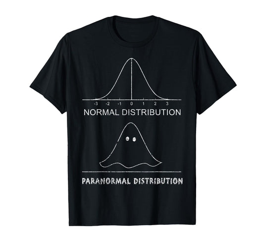Normal Paranormal Distribution Funny Math Ghost Halloween T-Shirt