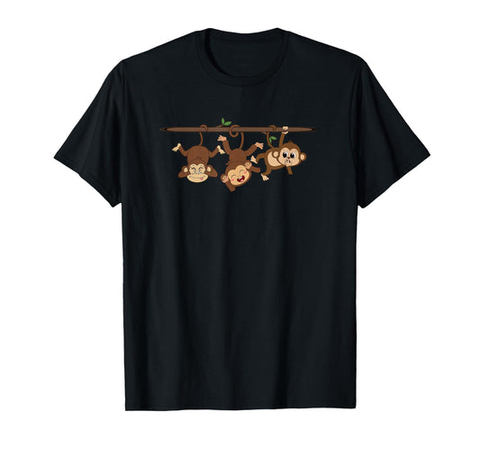 See no evil, Hear No Evil Speak No evil Three Wise Monkeys T-Shirt