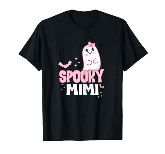 Spooky Mimi Family Cute Pink White Ghost Boo Halloween T-Shirt
