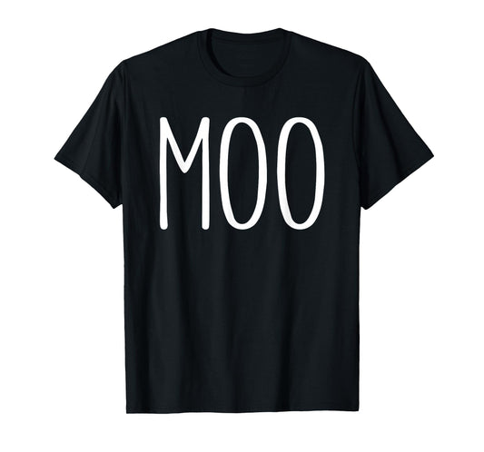 Moo Shirt Funny Adult Men Women Cow Goes Moo Costume T-Shirt