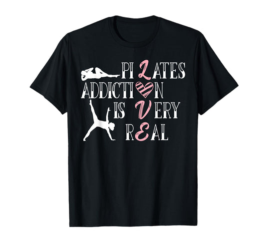 Pilates SteMi Apparel Unisex-Adults Black Cotton Polyester Short Sleeve T-Shirt Small Classic Fit Crew Neck Modern Lace Pilates T-Shirt