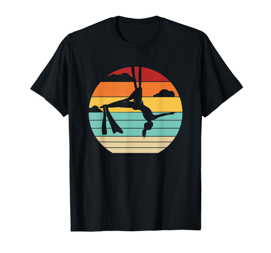 Retro Aerial Yoga Aerialist Gymnastics Dancer Aerial Silks T-Shirt